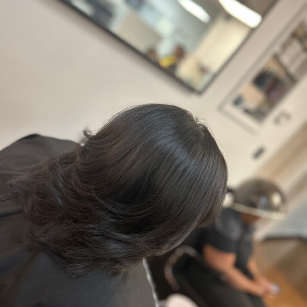 Silk Press/trim at Middletown Mane in Louisville, KY