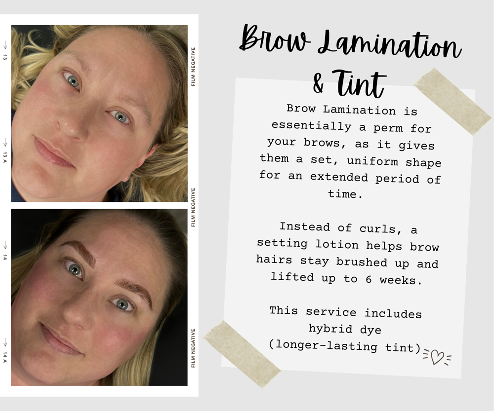 Brow Lamination + Tint (Aaliyah)