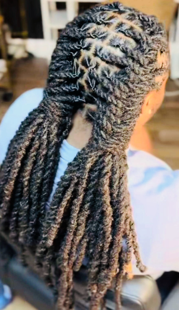 Fish Tale Braids Loc Style