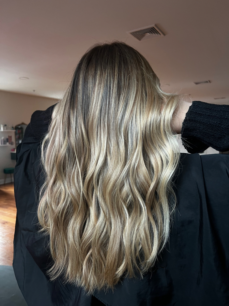 Partial Blonding With Color