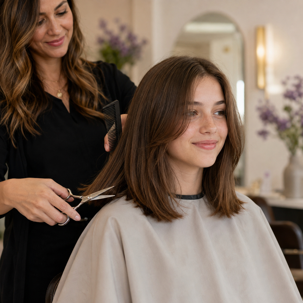 Student Basic Haircut(Age13-18) at Smashing Violet Studio in Manhattan, MT