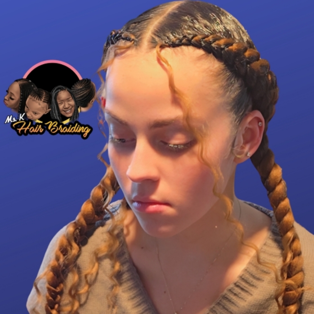 Two Braids at Ms K Hair Braiding in Cincinnati, OH