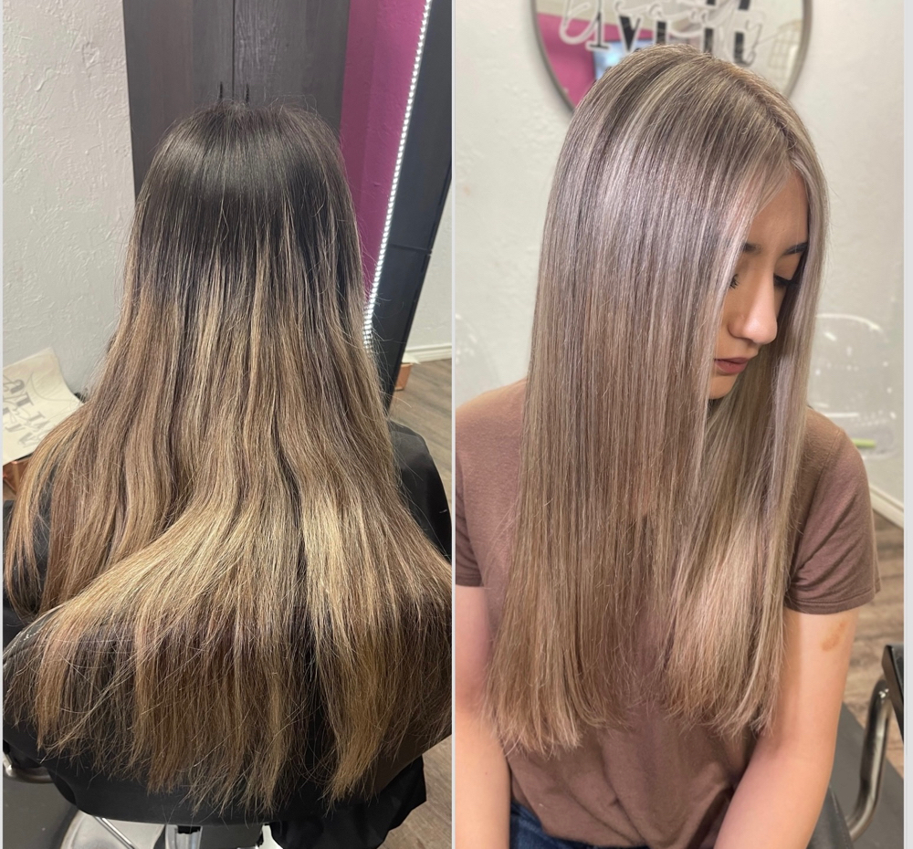 3+ Month Blonde Full Head Touch Up