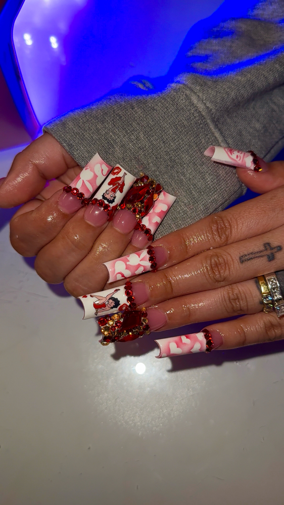 Long Acrylic Nails