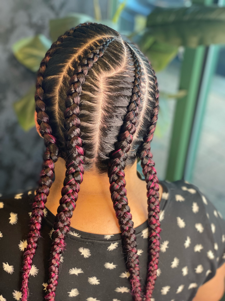 4 Feed In Braids
