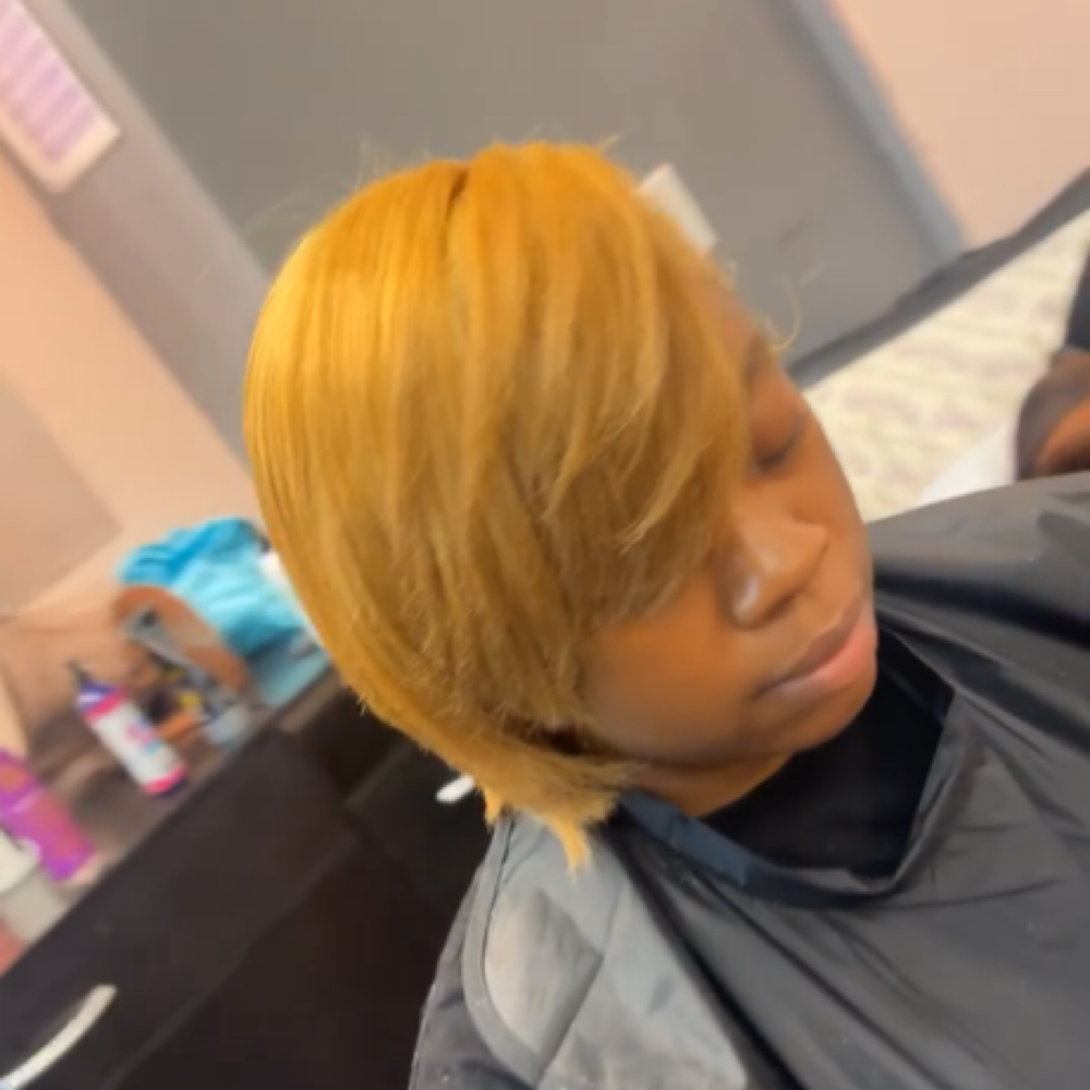 Silk Press & Color at Blaque Beauty Hair Boutique in Birmingham, AL
