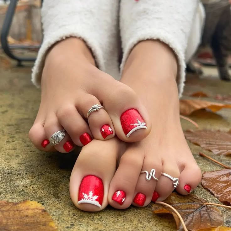 Candy Cane Pedi