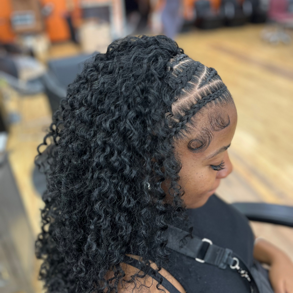 Fulani Braids (w/ Hair Extensions) at The Hair Palace & Company in Virginia Beach, VA