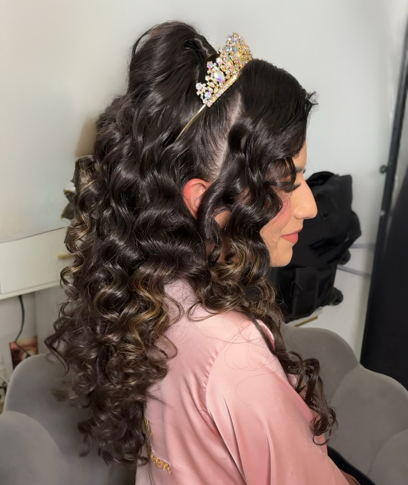 Quinceañera Hair Style at Denisse Plasencia in Ridgefield, NJ