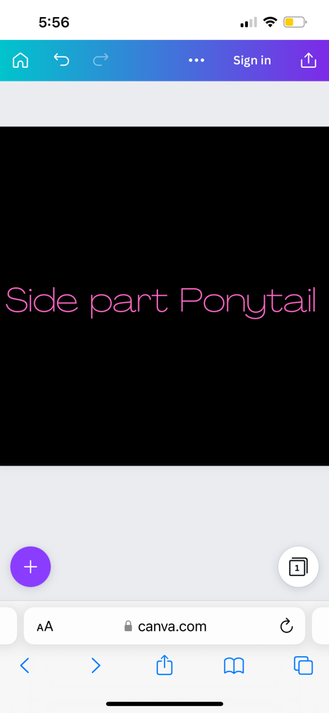 Side Part Pony
