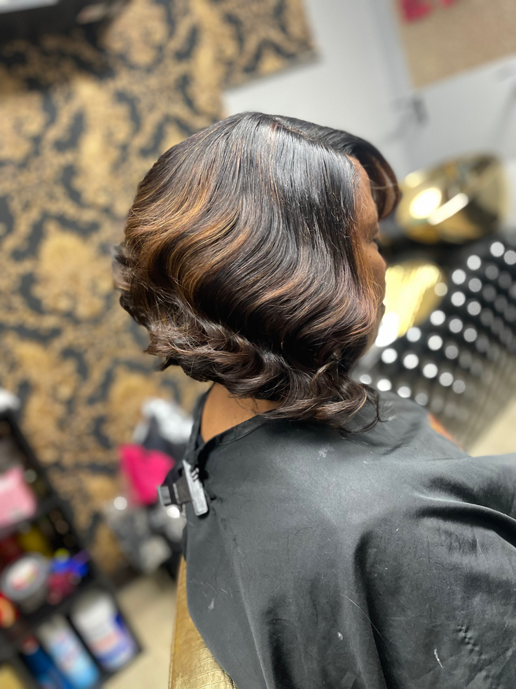 Bob Sewin With Closure & Curls