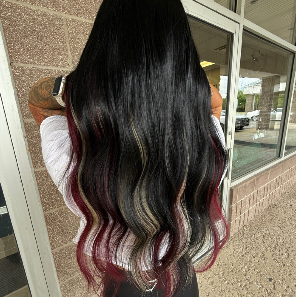 Tape In Install at The Refinery Salon in Brownstown, MI