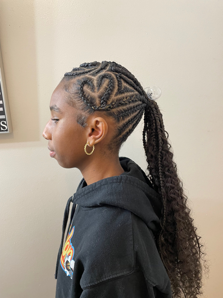 Natural Cornrows With Extended Ends at Crown Adjustments in Havelock, NC