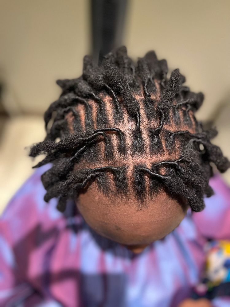 Medium Starter Locs with one Perman