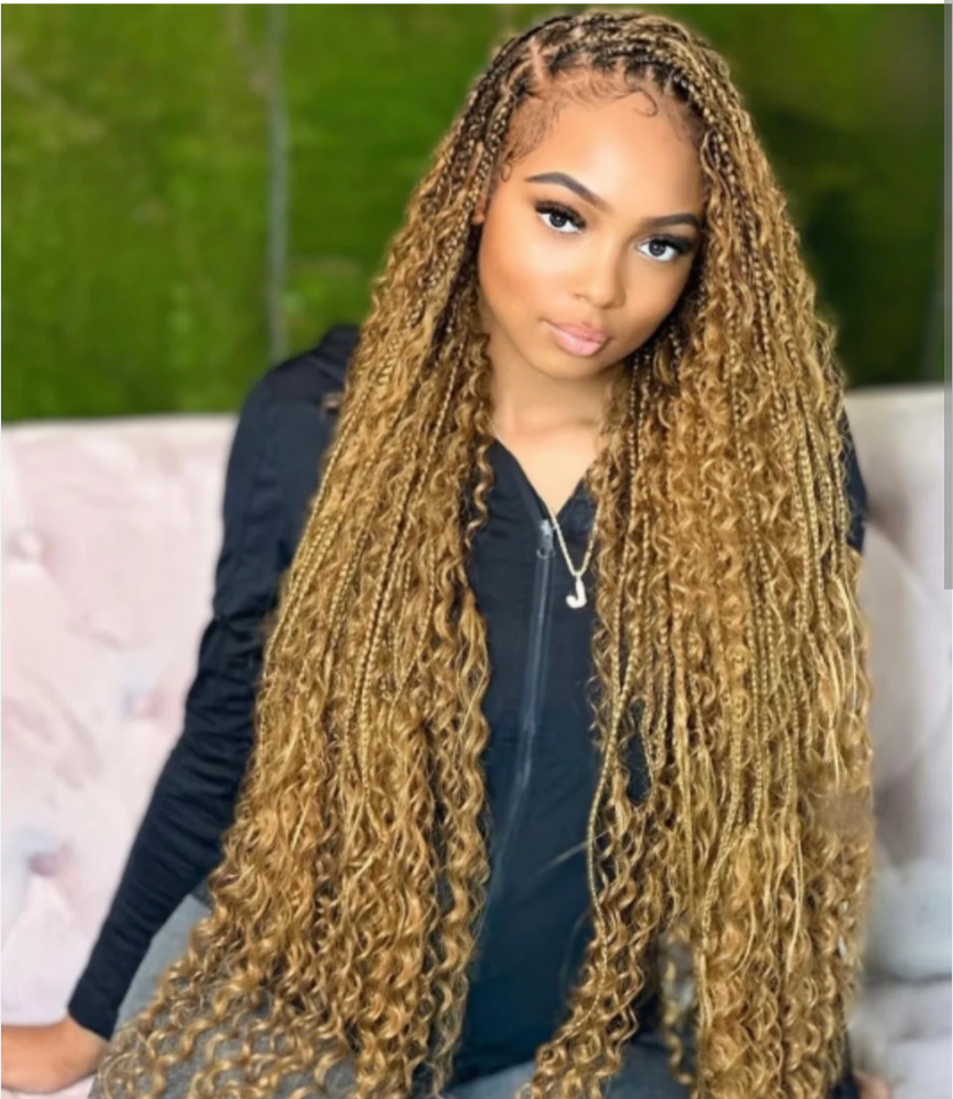 Medium Knotless Boho Braid at Vicky's Hairbraiding in Frederick, MD
