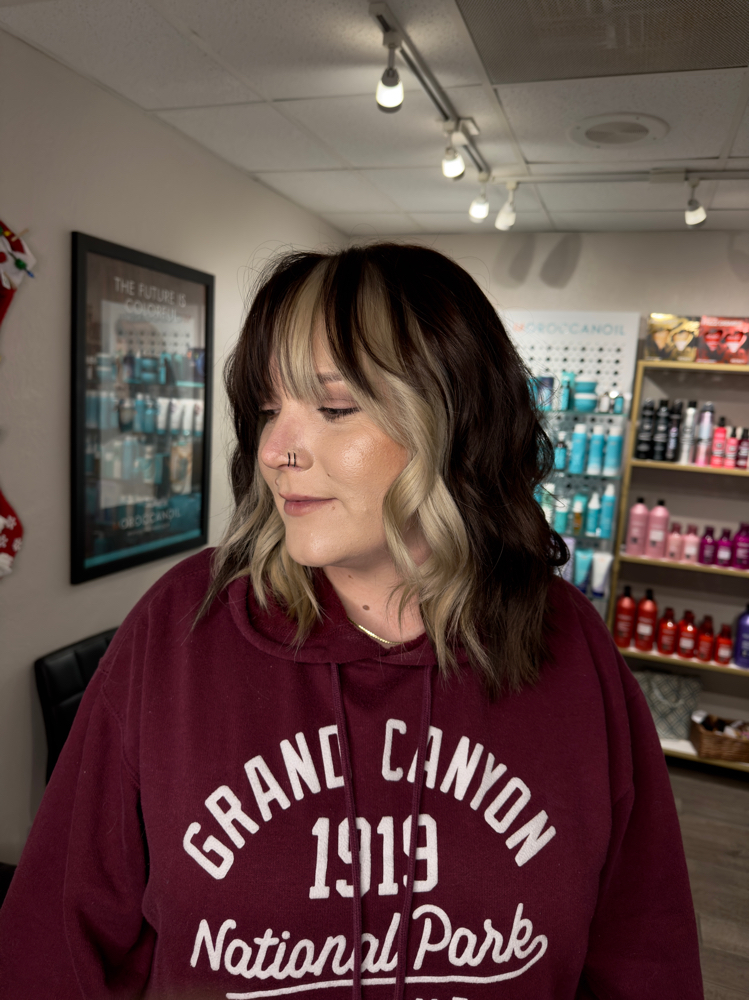 Natural Color Blocking at Rustic Roots Salon + Spa in Hesperia, CA