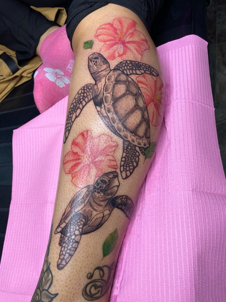 Leg tattoo