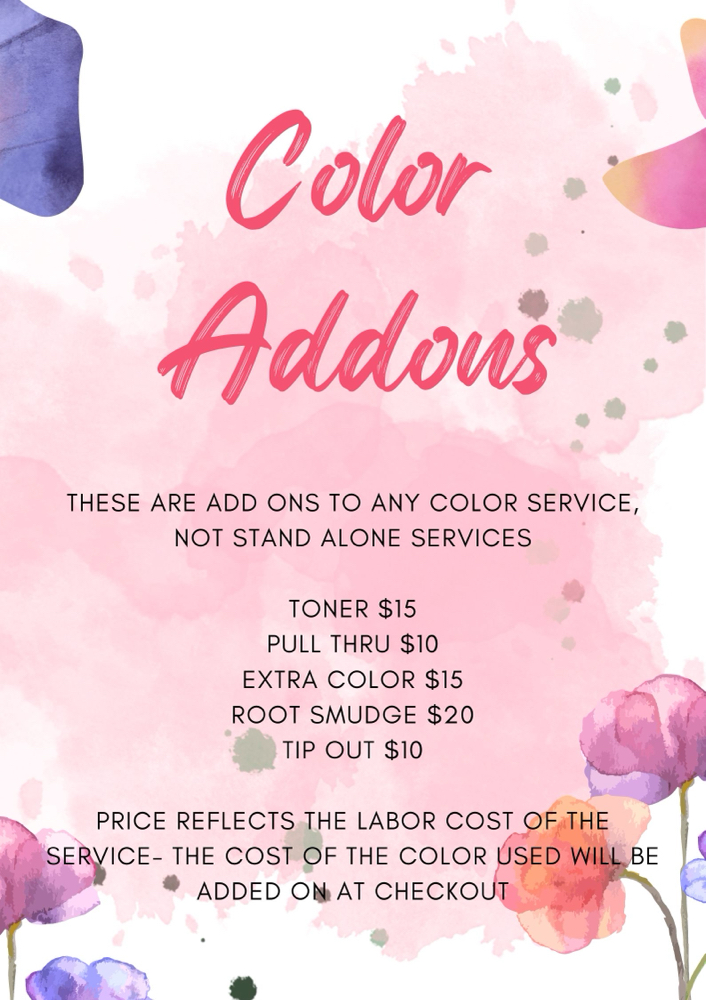 Color Add On Menu
