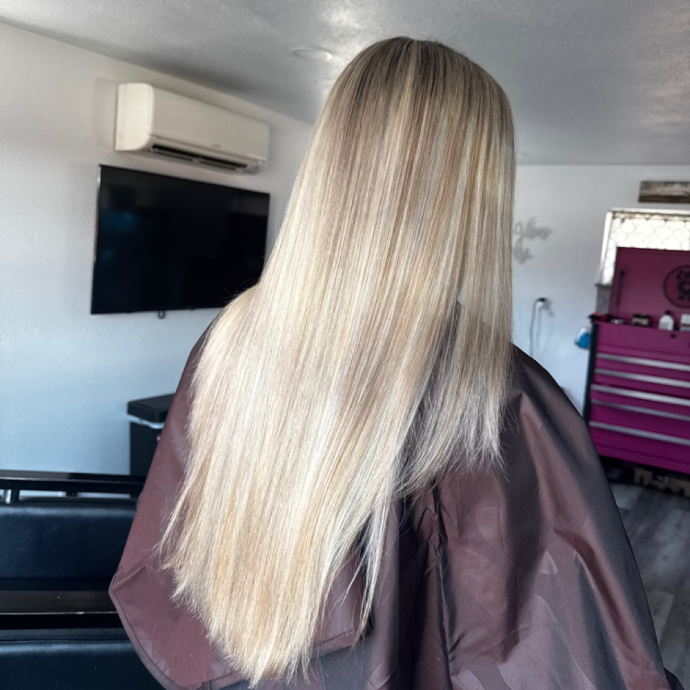 Custom Full Blonding at Legally Blonde Salon in Brownsville, OR