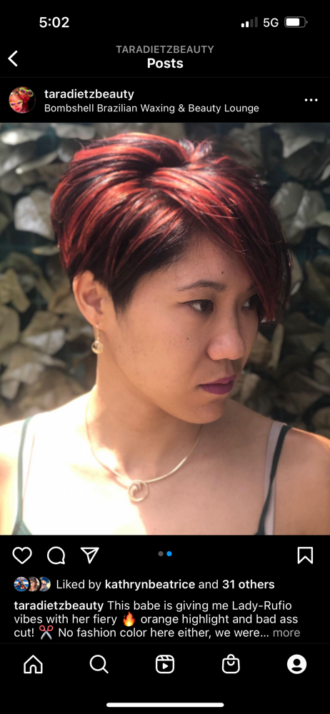 Color+Partial Highlight+Haircut