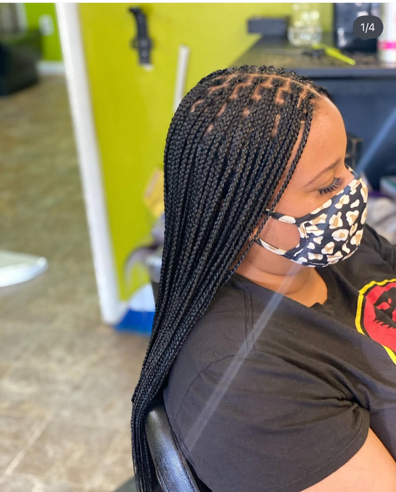 Small Knotless Box Braids at Trend stylist hair studio in Portsmouth, VA