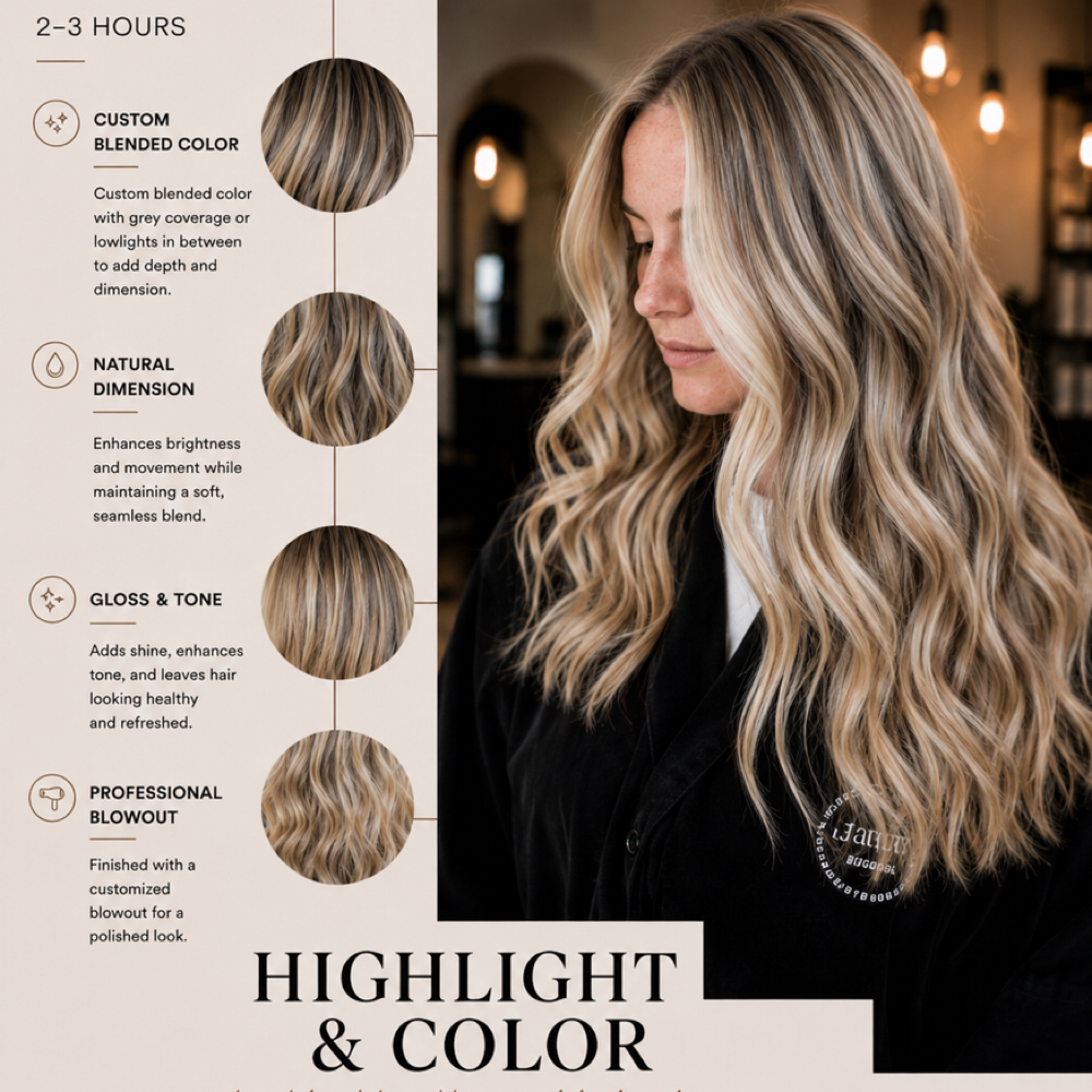 Traditional Highlight With Color at Jenn Rose -Hair Artistry- in Victorville, CA