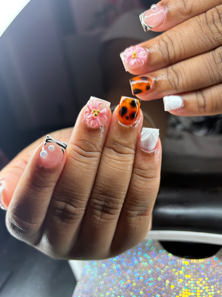 POLYGEL FULLSET WITH DESIGNS at MILLENNIAL NAILS in BROOKLYN, NY