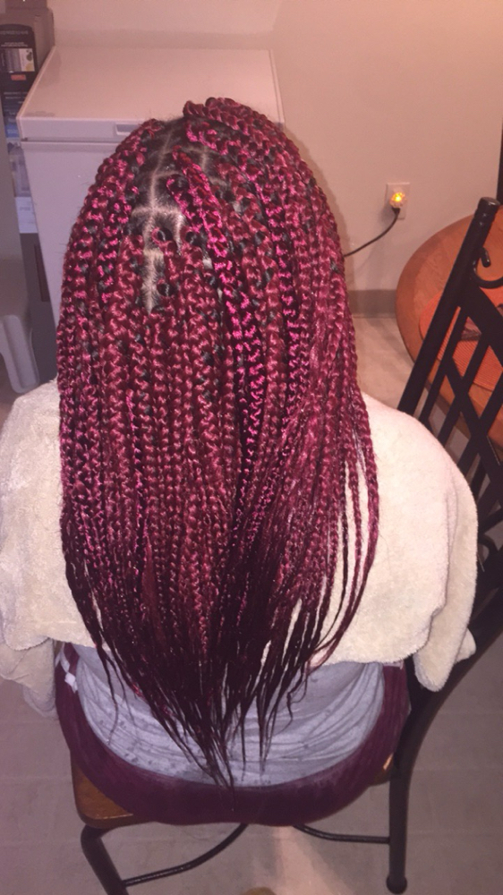 Traditional Box Braids at Refined Beauty in Middletown, CT