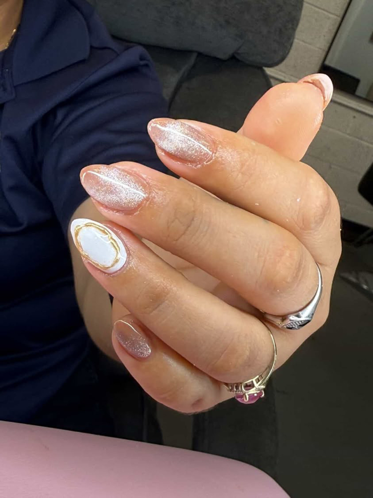 Builder/rubber Gel Manicure at 11:11 Beauty & Ink Studio in Phoenix, AZ