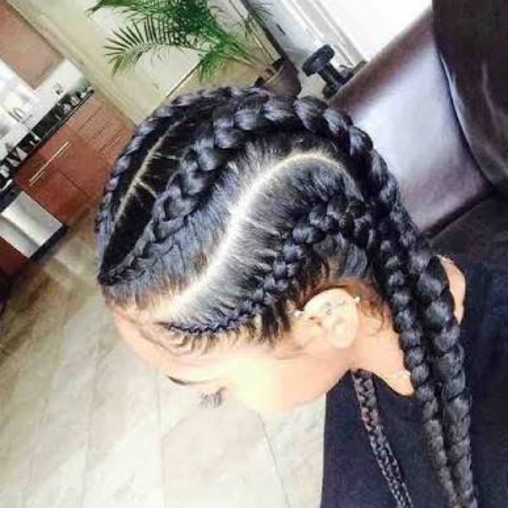 2-6 Feed-in Braids (french/dutch)