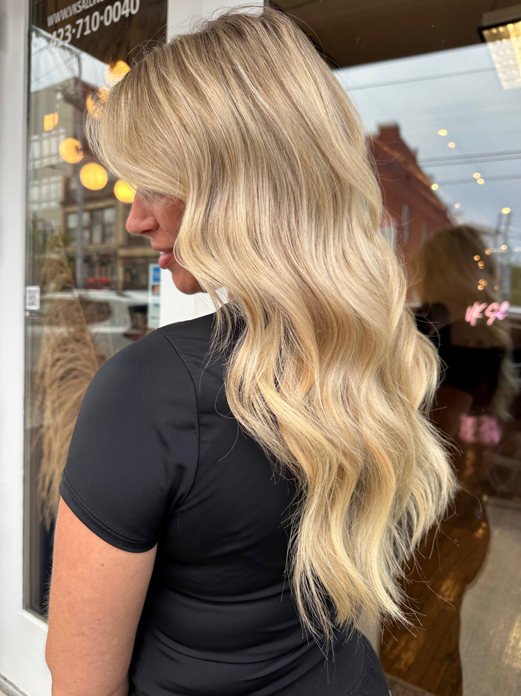 Hand Tied Beaded Extentions Install