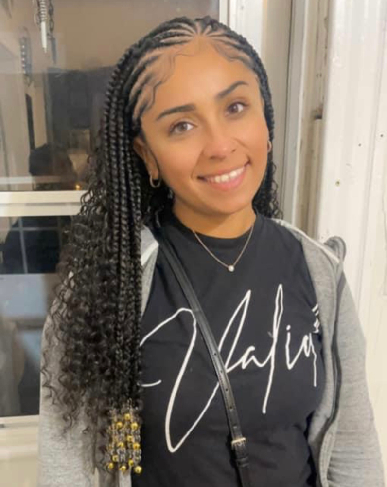 Feed In Braids And Curly Hair