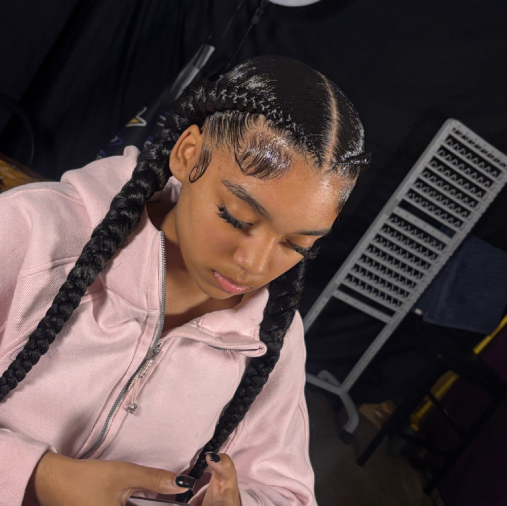 2 feed-in braids at TheLashayyEffect in Madison, WI