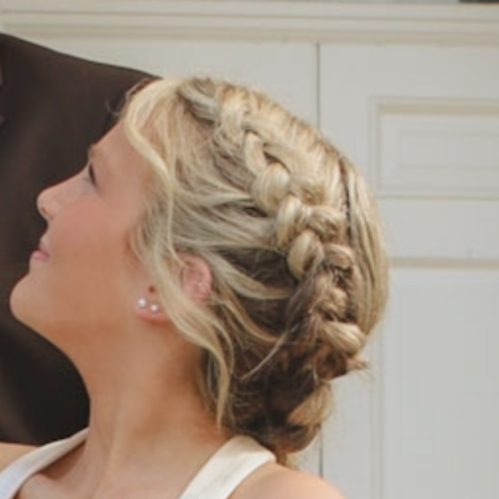 Bridal hair styling at Grit and Glow Studio in Athens, TX