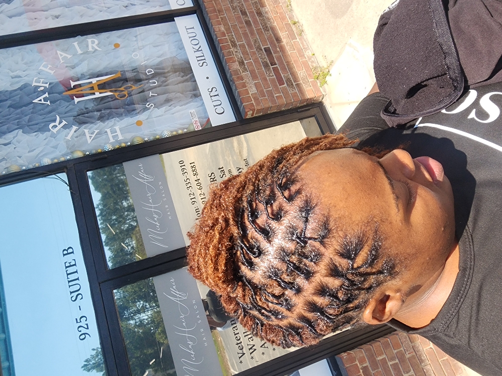 Loc Retwist.. Shoulder Length at Taunya's Hair Thair-apy in Hinesville, GA