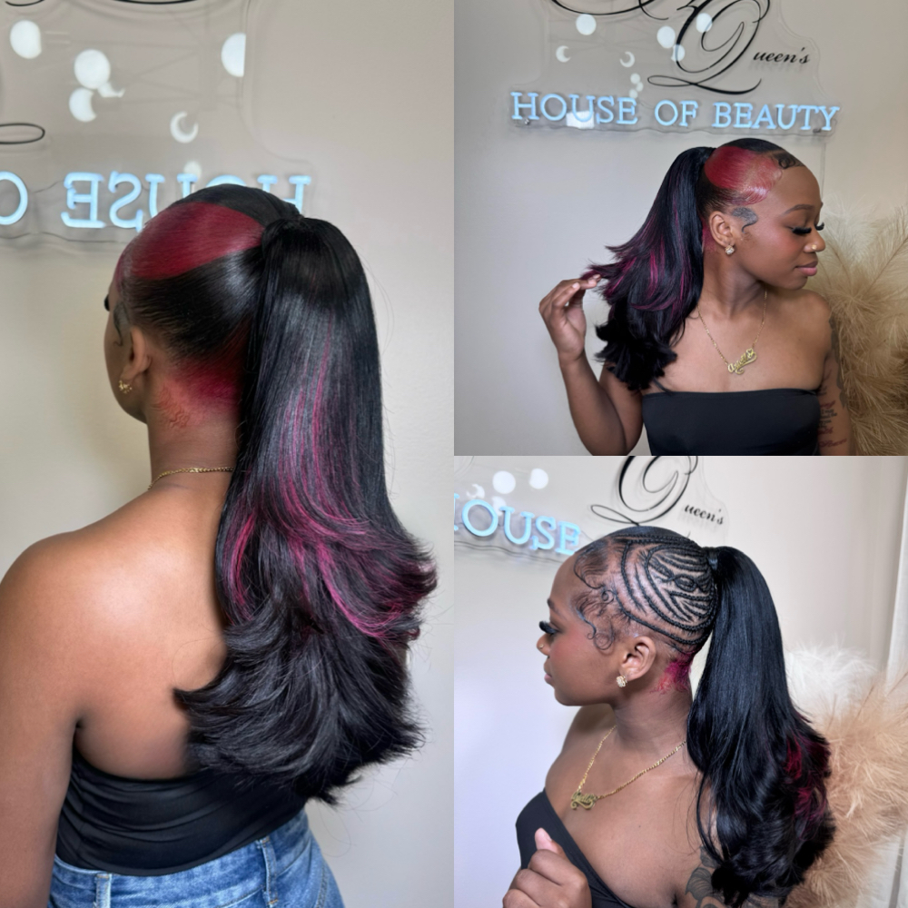 Custom Ponytail at Hair Queen’s House of Beauty in Concord, NC