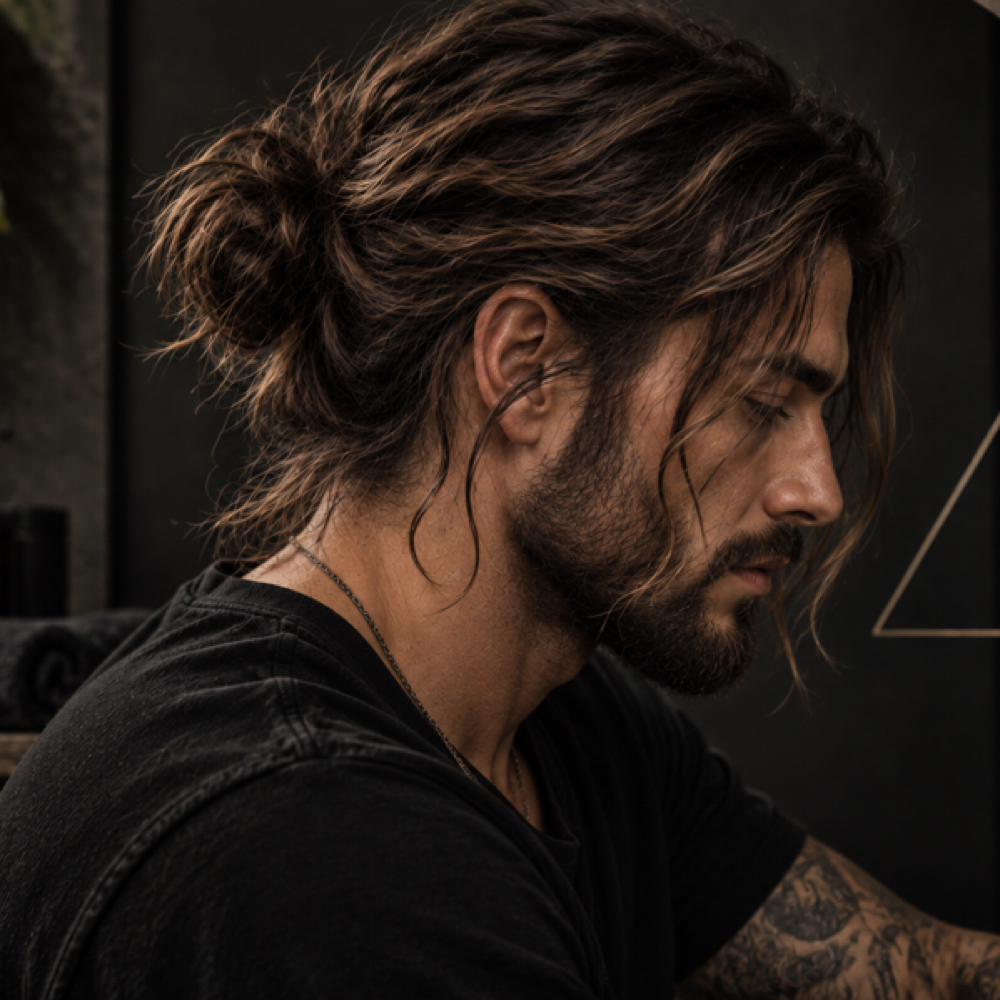 Mens Long Haircut at Revolt Hair studio in Allentown, PA