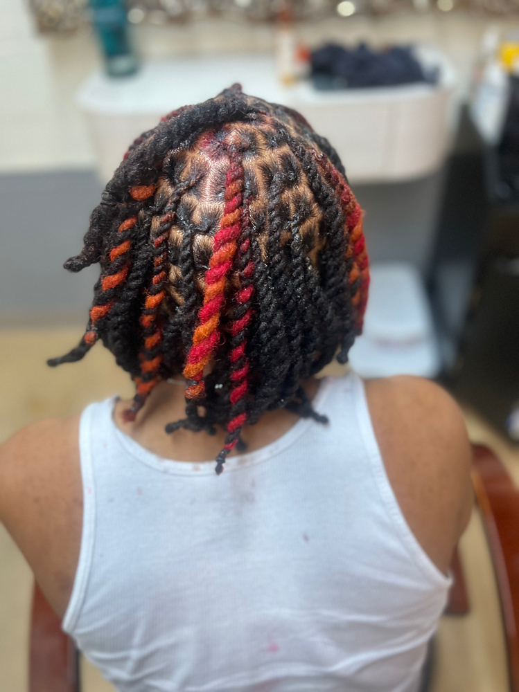 Loc re-twist & two strand twist