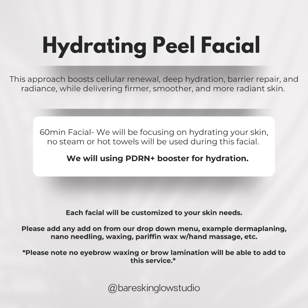 Hydrating Peel Facial w/PDRN+ at Bare Skin Glow Studio in Vacaville, CA