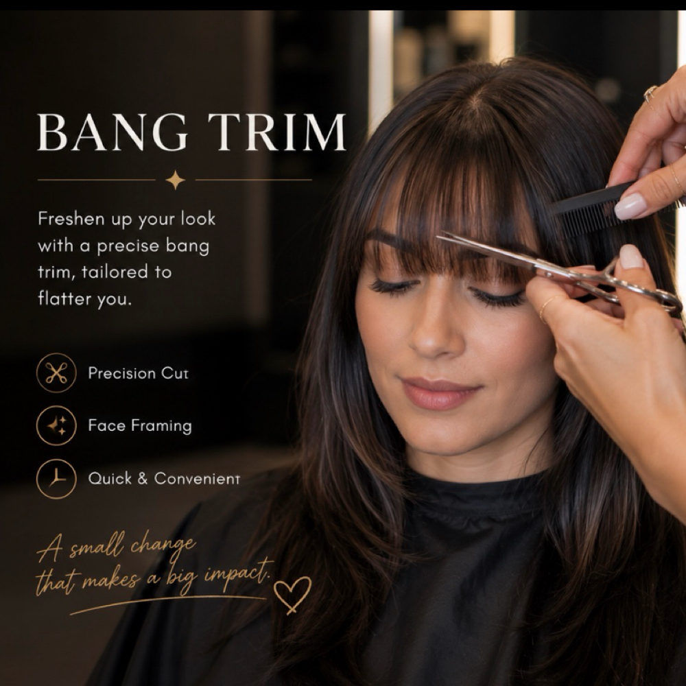 Bang Trim at Pure Glam Hair Studio in Moorpark, CA