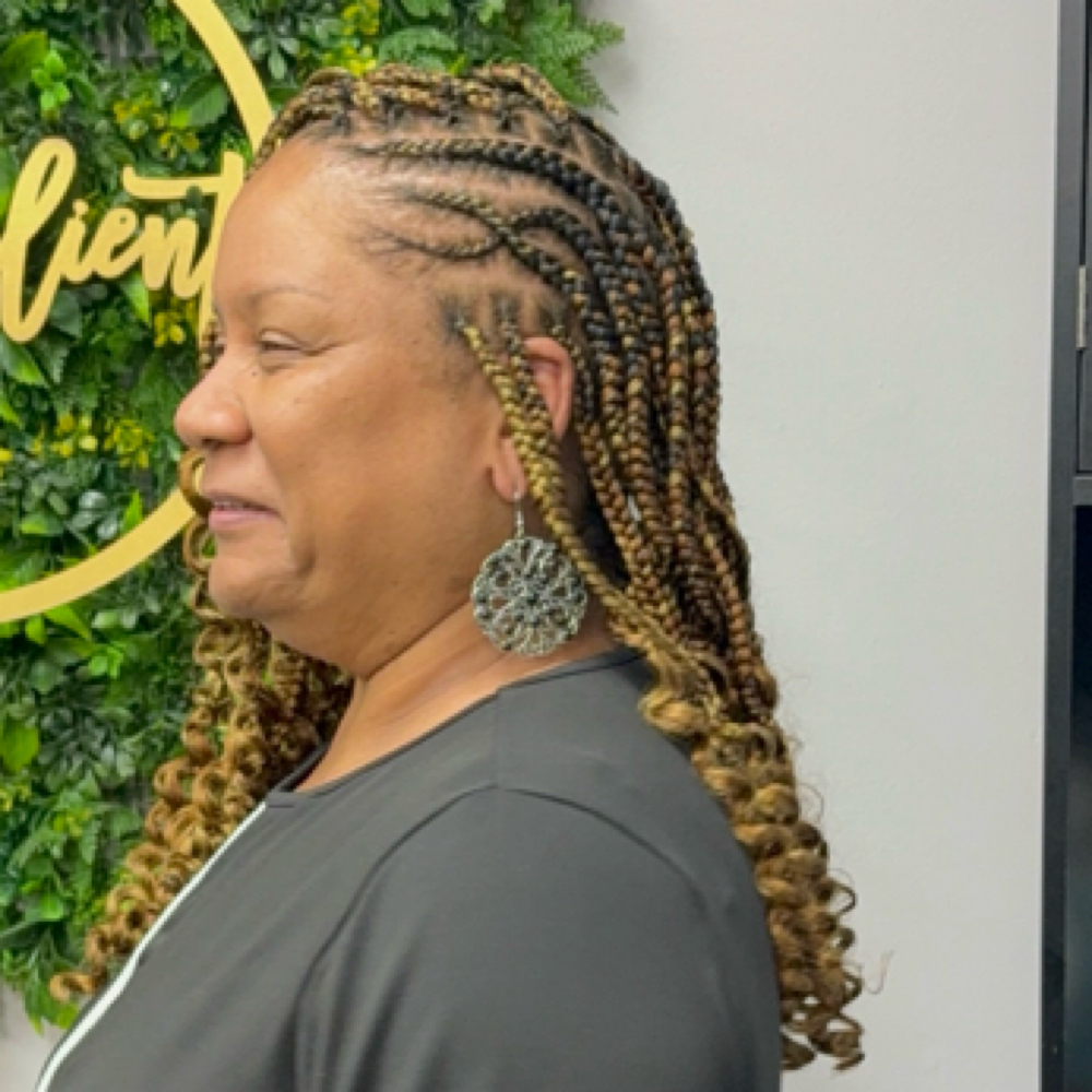 Fulani Braids/ Knotless In Back at Mane In The Mirror Salon in Charlotte, NC