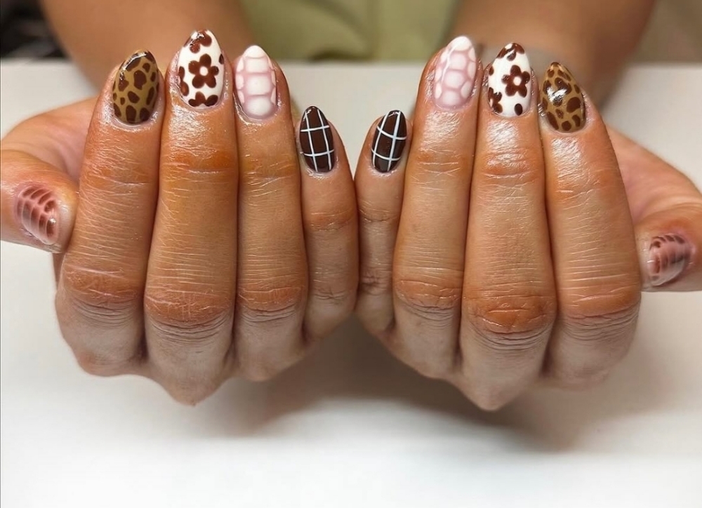 Full Design ( Natural Nails) at Nails by Yesy in Sand Lake, MI