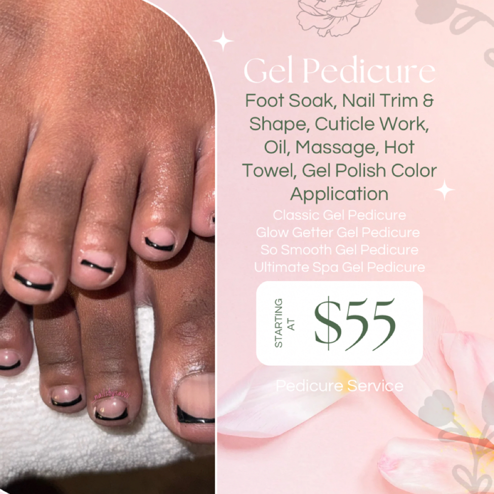 Gel Pedicure at Nails By Savvi in Brookfield, WI