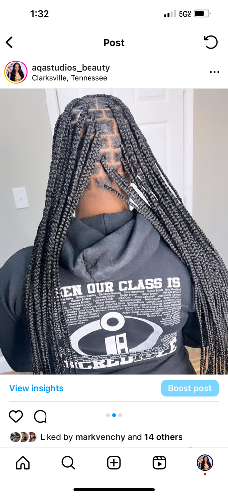 Medium Knotless Braids