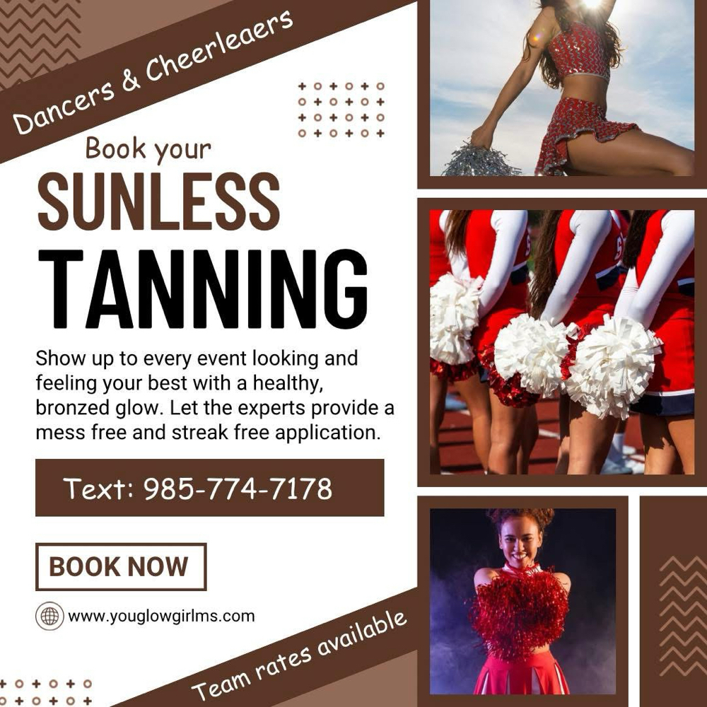 PMHS/PRC/Poplarville Cheer/Dancers at You GLOW Girl Ms Beauty Bar and Blowtique in Picayune, MS