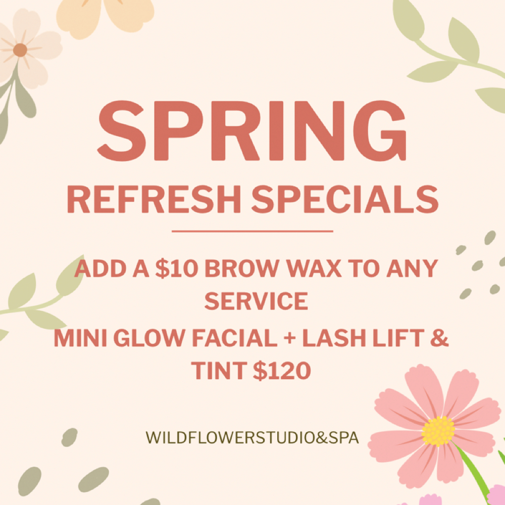 Mini glow facial + lash lift & tint at Wildflower studio and spa in Kent, OH