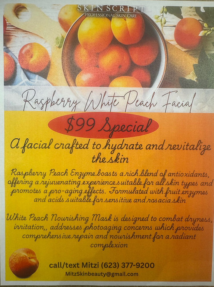April-Raspberry White Peach Facial