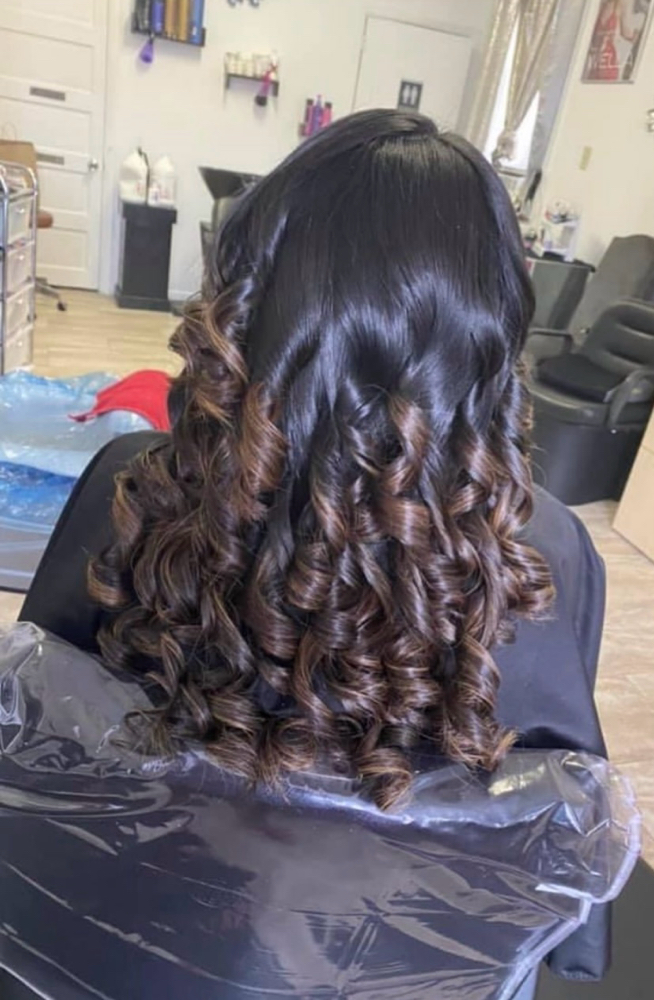 Curls With Steam Olaplex Treatment