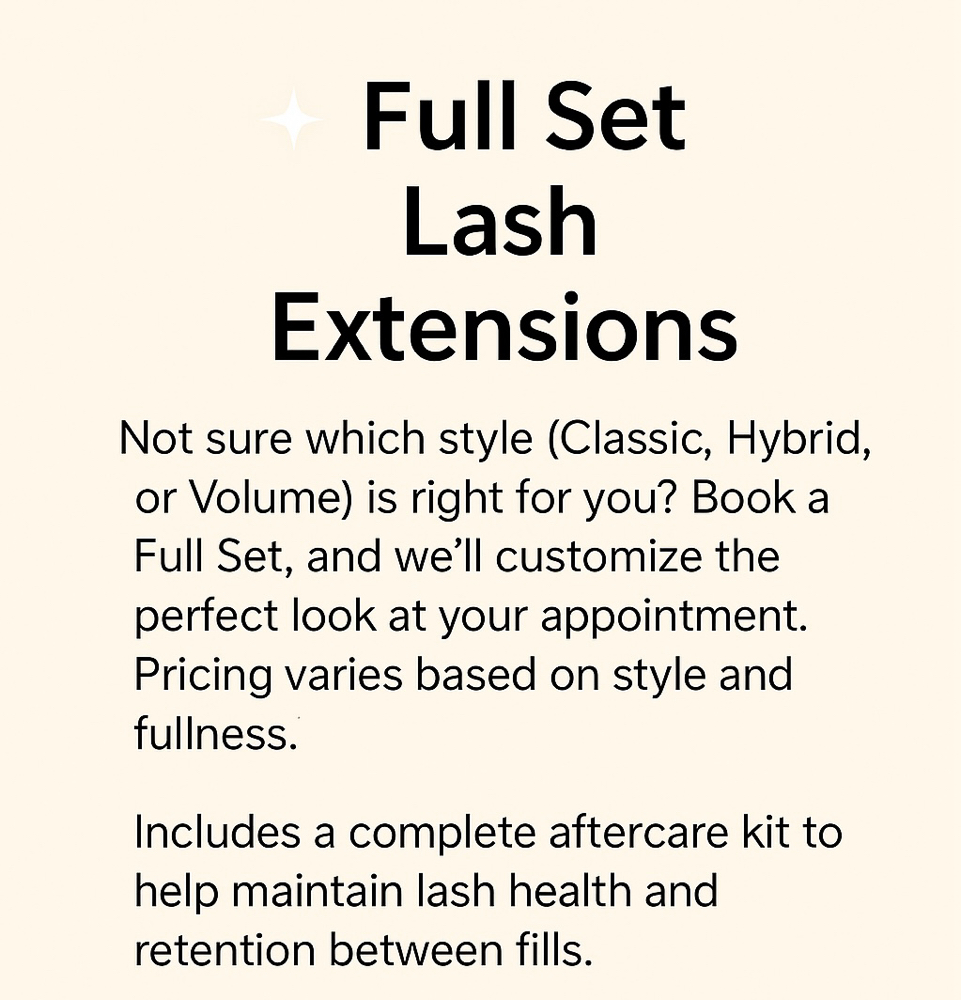 Full Set Lash Extensions