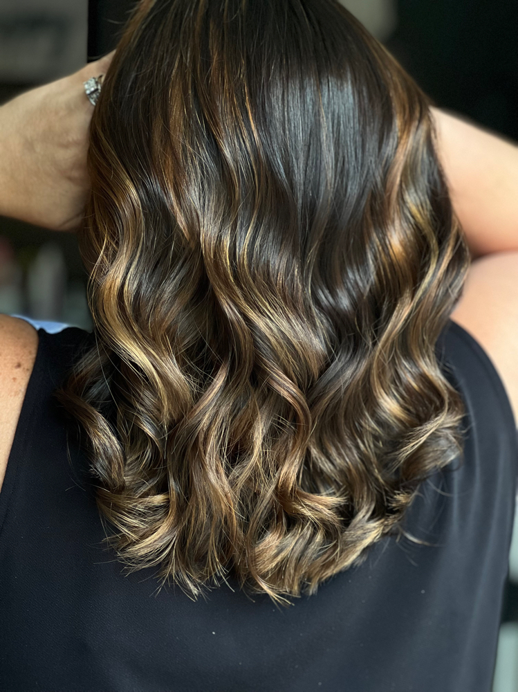 Grey Coverage With Balayage